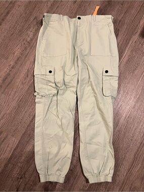 Wonderly Mint Green Isabel 3.0 Cargo Pants with Orange Belt